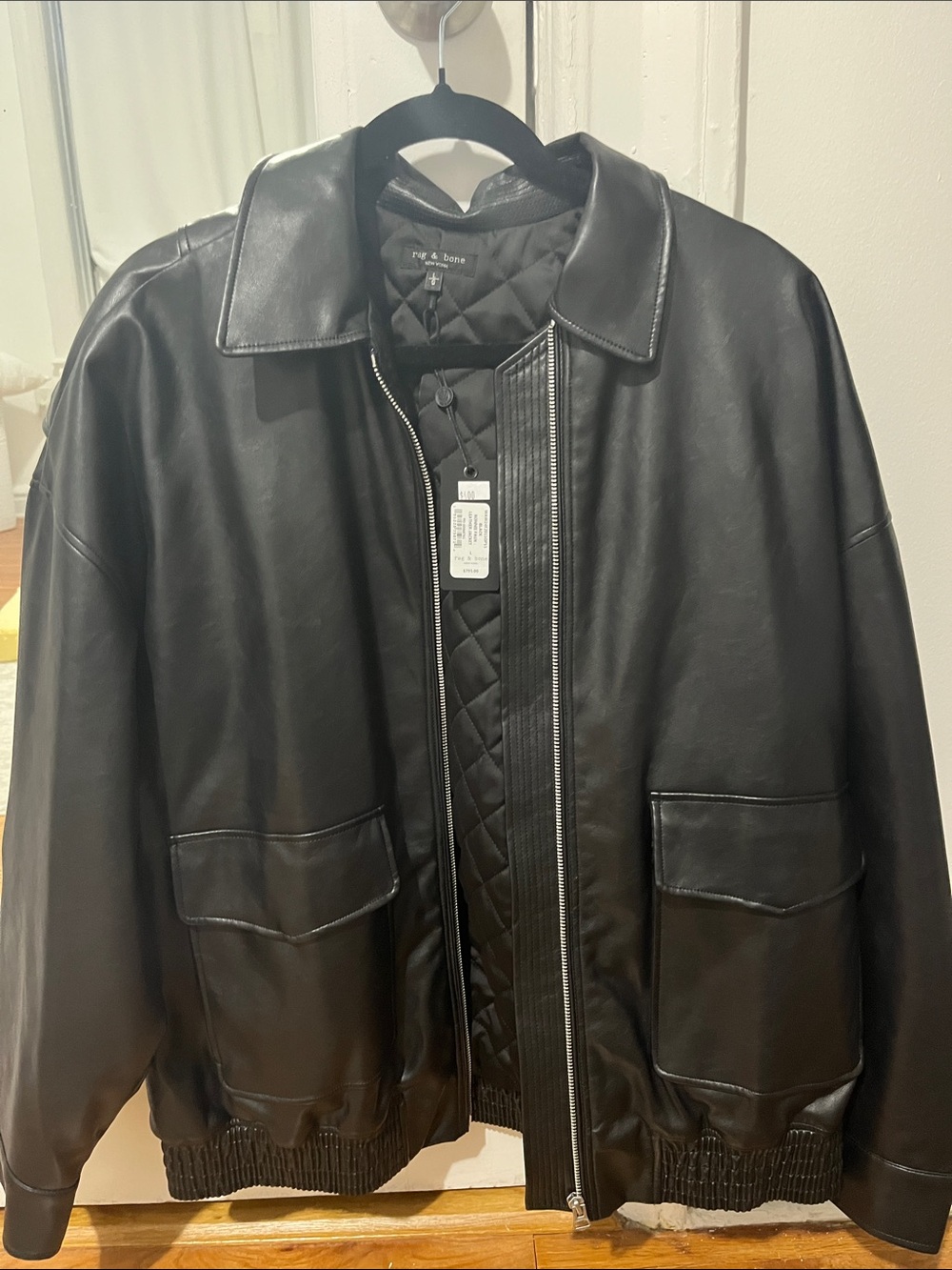 Rag & bone Ronnie Faux Leather Jacket NWT size XL
